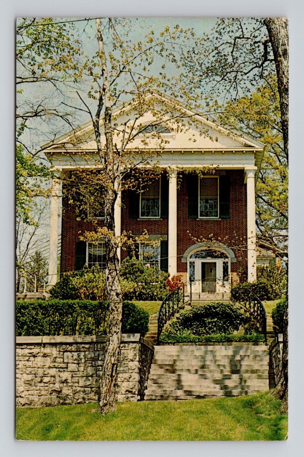 Postcard President's House Marietta College Ohio, Vintage Chrome N17