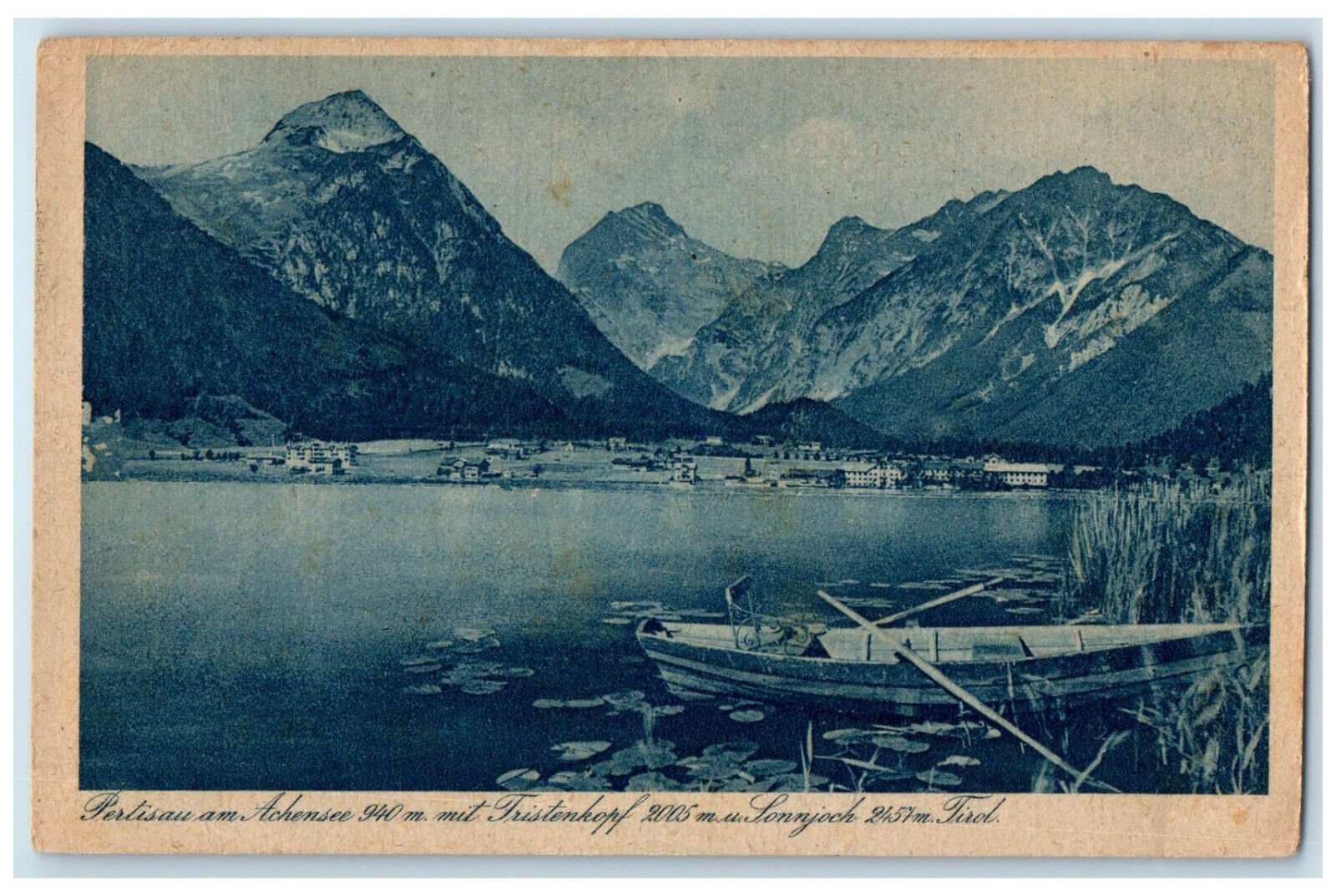 1924 Pertisau Achensee with Tristenkopf Sonnjoch Tyrol Austria Postcard