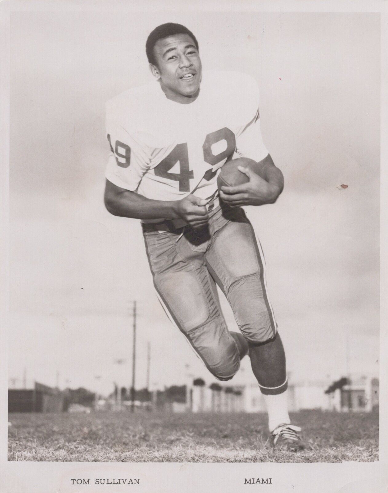 1969 TOM SULLIVAN AMERICAN FOOTBALL PLAYER NFL MIAMI PORTRAIT PRESS Photo 218