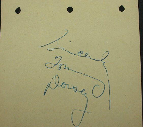 Tommy Dorsey & Ray Noble Autograph Original RARE