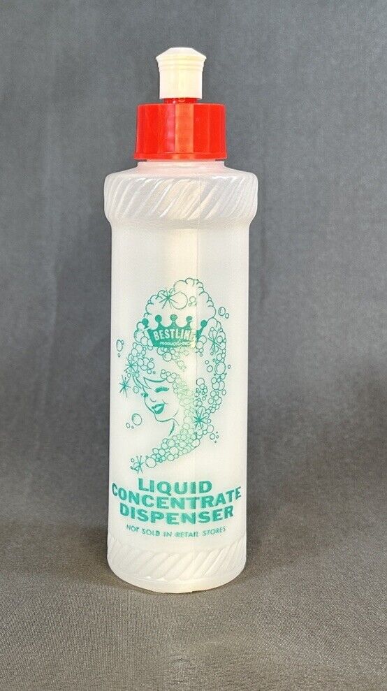 Vintage 1960s Bestline Liquid Concentrate Hair Shampoo Bottle Unused Dispenser