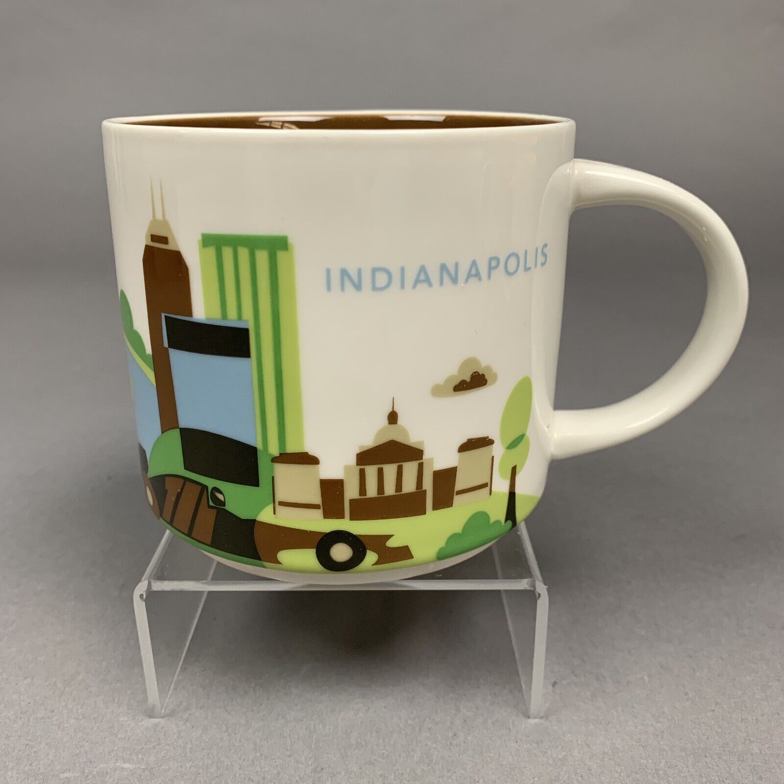 Starbucks Coffee You Are Here Indianapolis Indiana 14oz Coffee Mug 2017 PreOwned