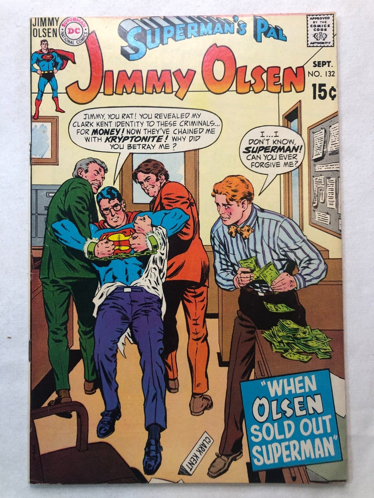 Superman’s Pal Jimmy Olsen #132 Sept 1970 Vintage Bronze Age DC Comics Nice