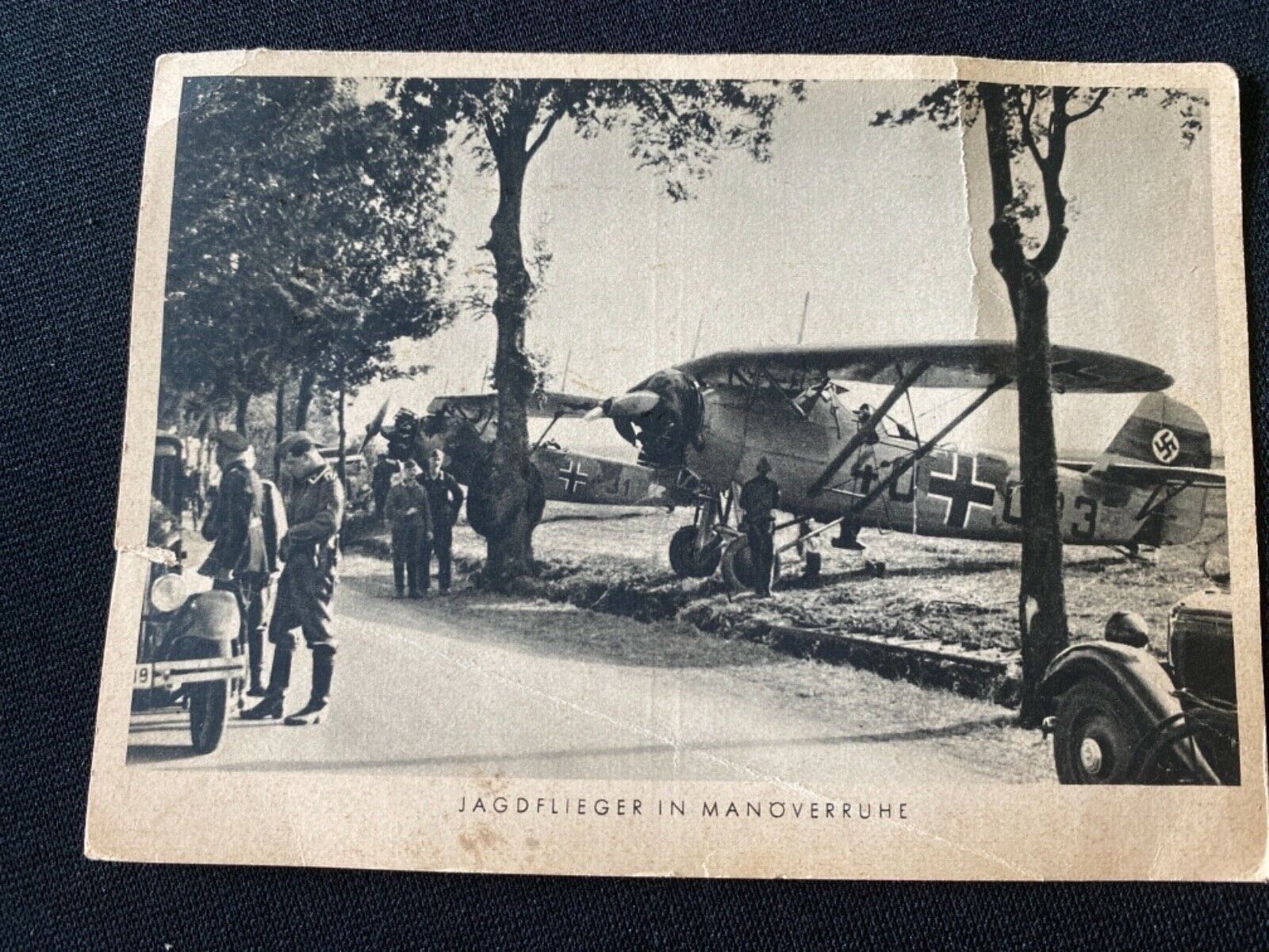 Jagdflieger In Manöverruhe Postkarte Postcard Pre-war Heinkel He 46 Squadron