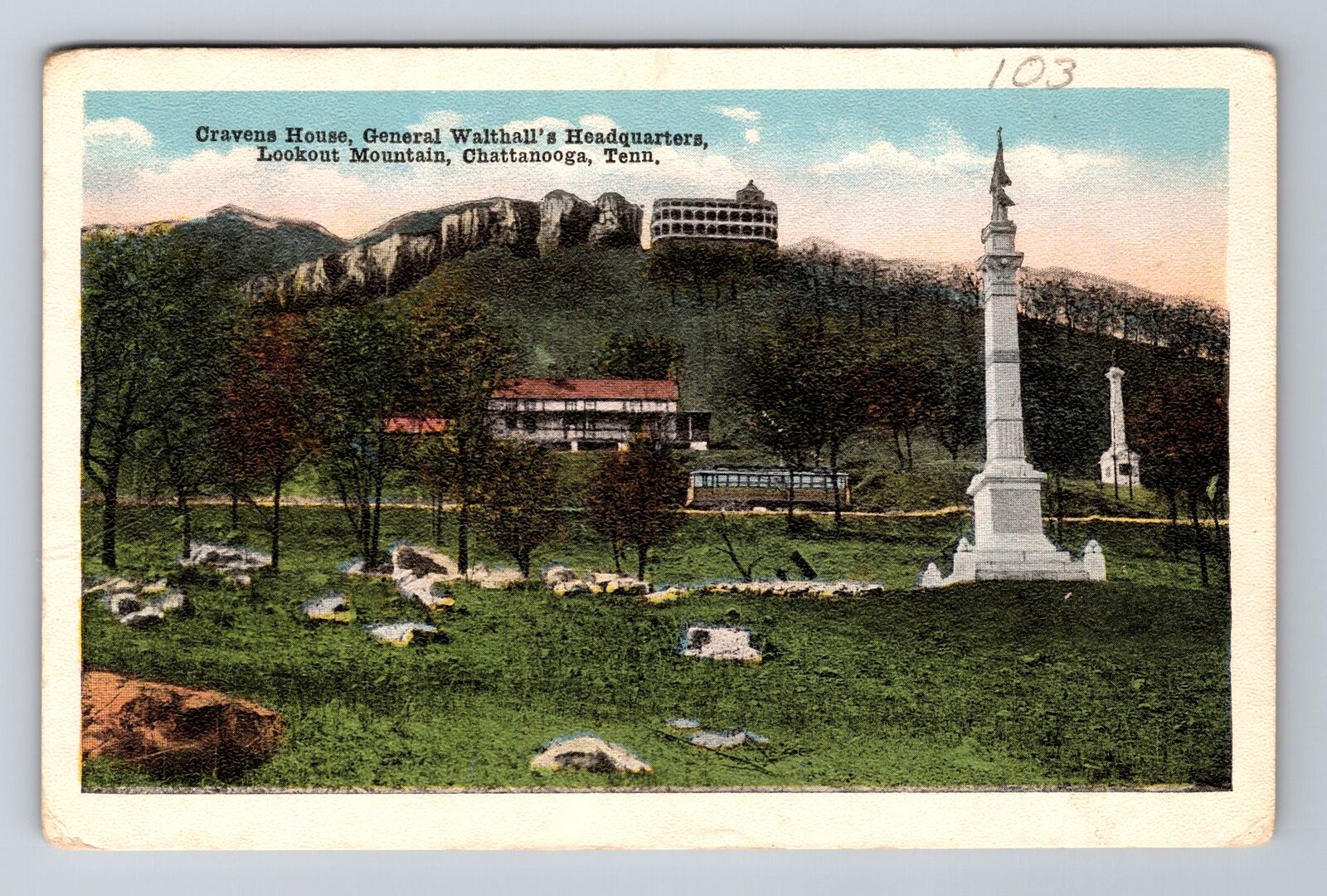 Chattanooga TN-Tennessee, Cravens House, Headquarters, Vintage Souvenir Postcard