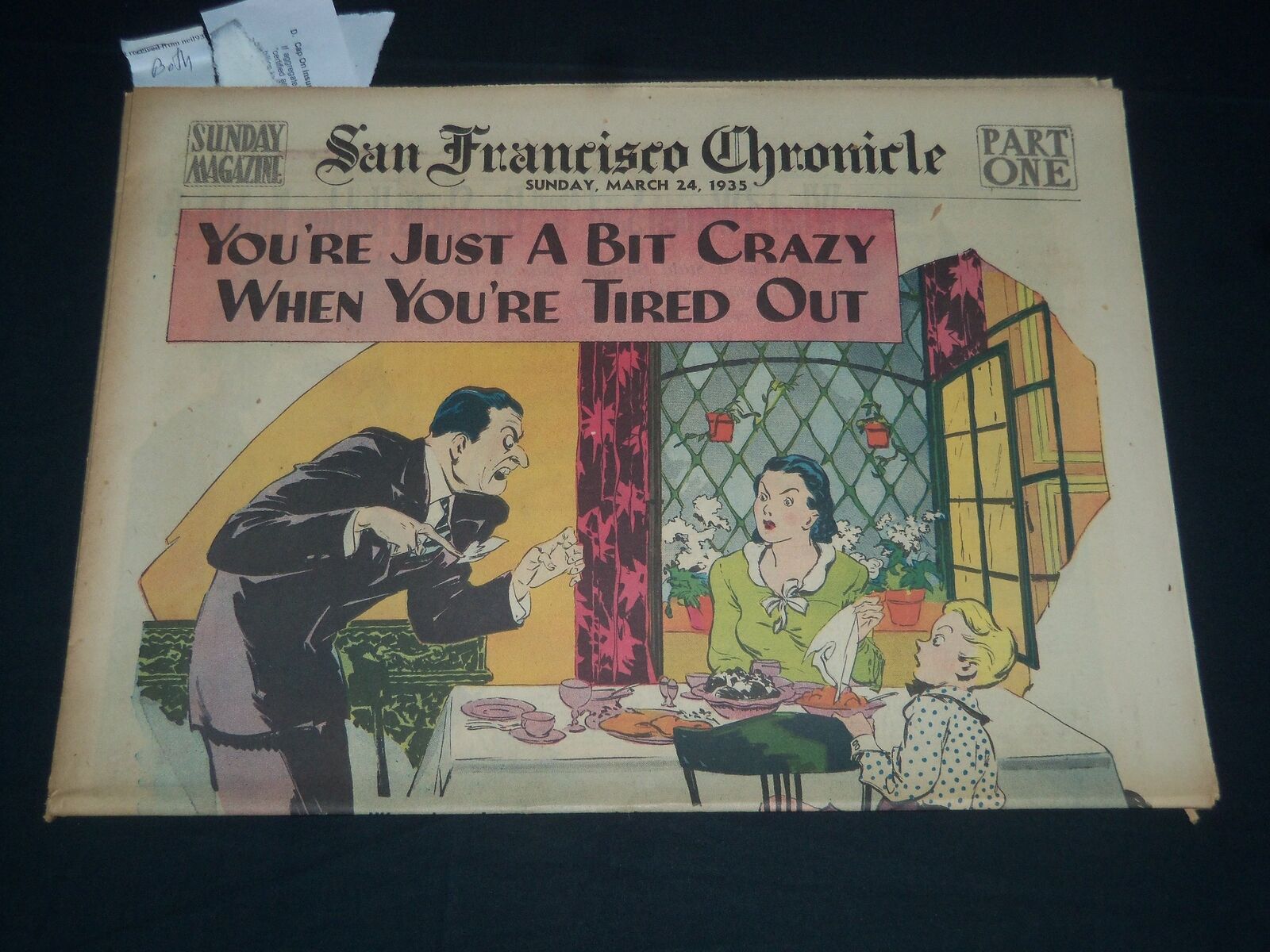 1935 MAR 24 SAN FRANCISCO CHRONICLE MAGAZINE SECTIONS - DIZZY DEAN AD - NP 3711