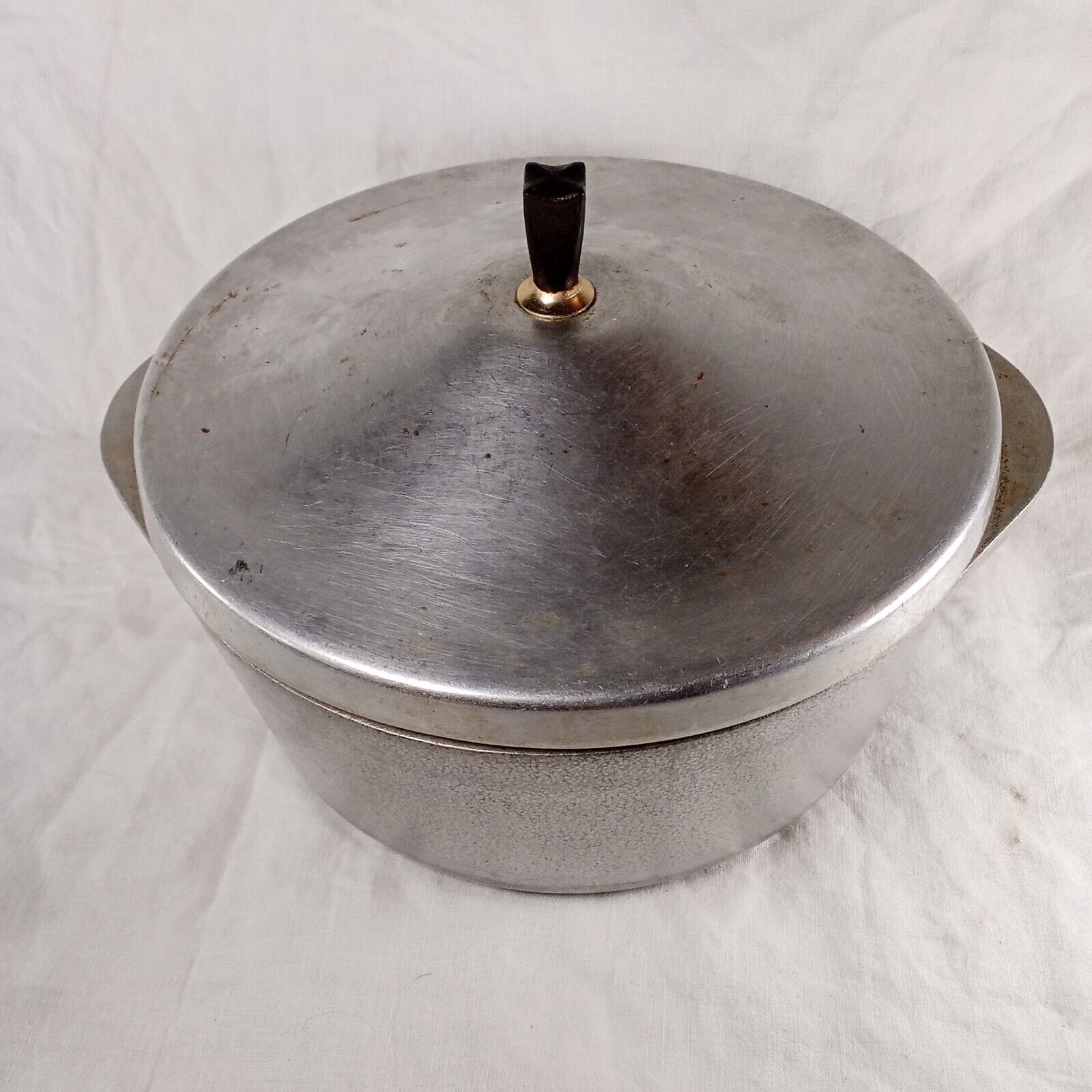Vintage Club Hammercraft Aluminum Hammered Dutch Oven Pot Lid Handle 4.5 Qt