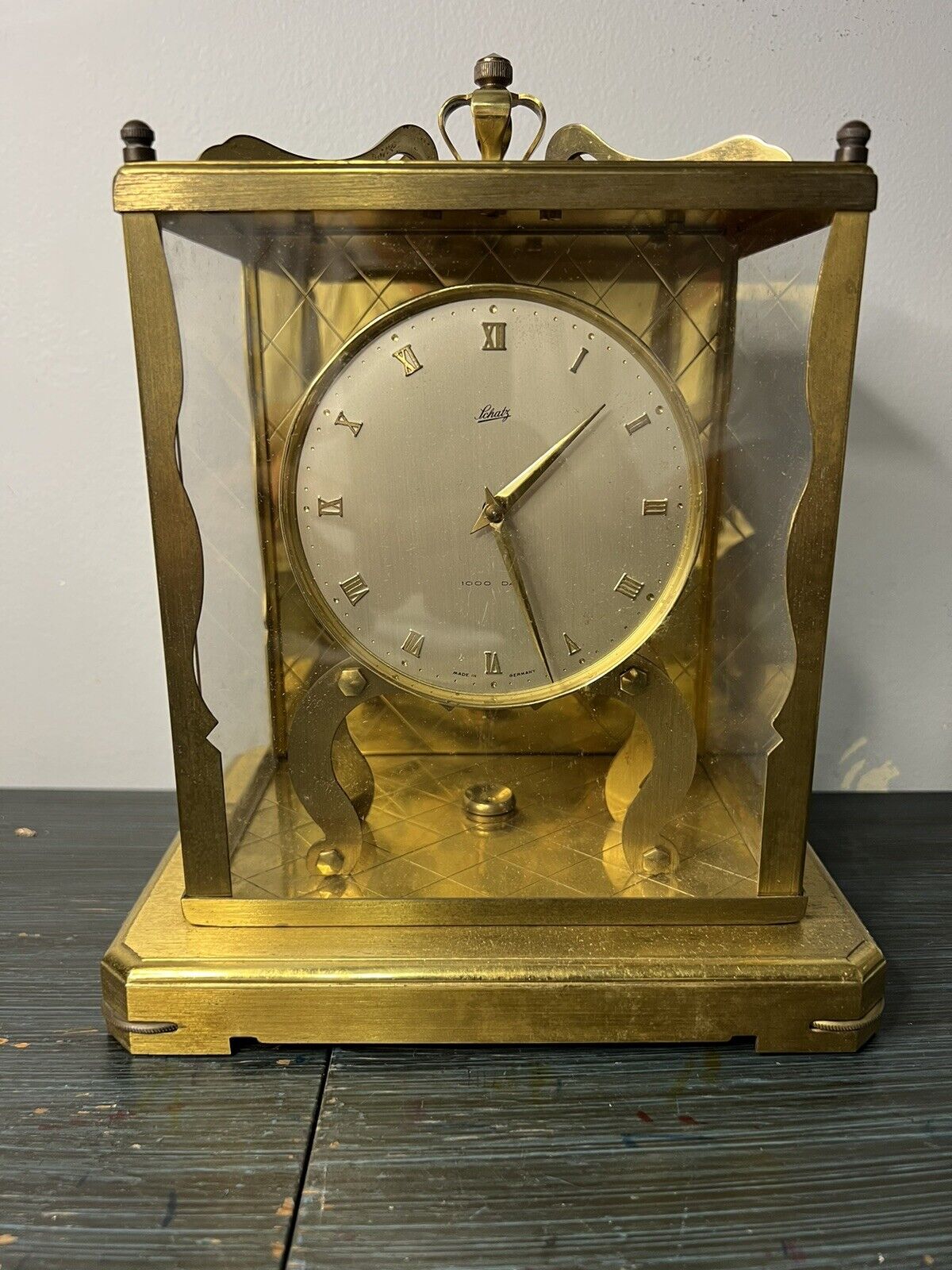 Vintage 1000 Day Schatz & Sohne Clock Made in Germany W-Original Box No Key READ