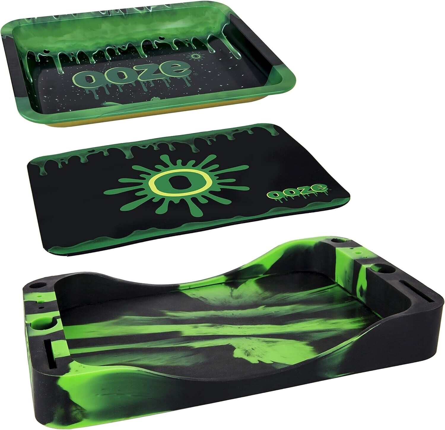 Ooze 3-in-1 Logo Rolling Tray Kit - Rolling and Storing Made Easy
