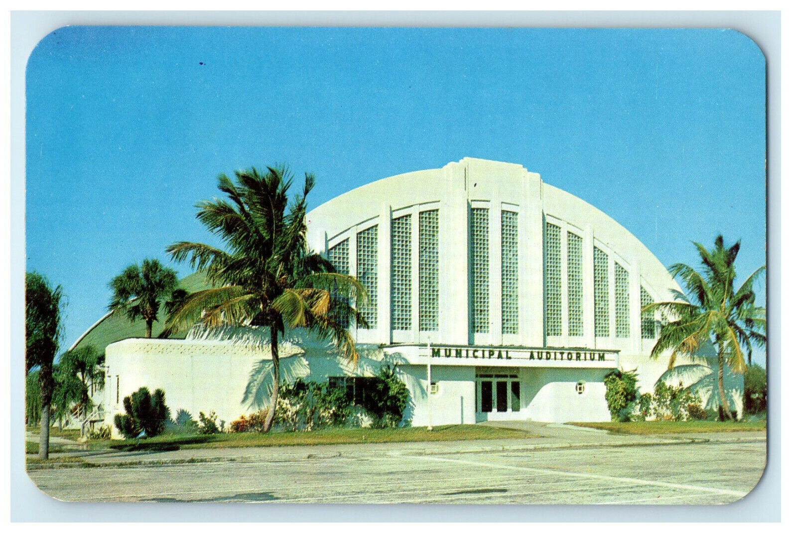 c1960s Municipal Auditorium, Sarasota, Florida FL Vintage Unposted Postcard