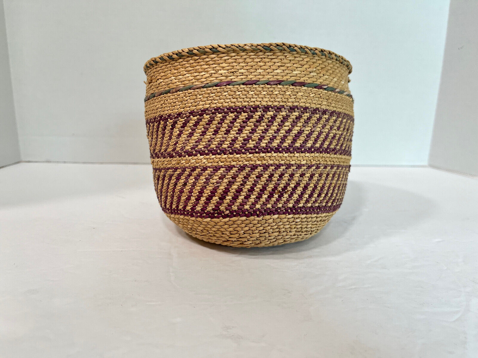 Woven Basket Northern California Hupa Yurok Karuk Native American Antique 1920s
