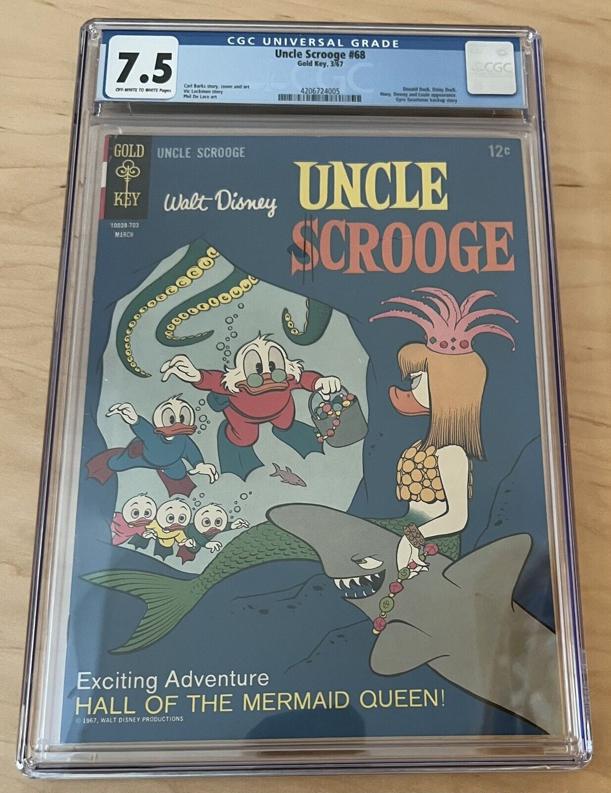 Uncle Scrooge 68 CGC 7.5 (1967) Gold Key Walt Disney