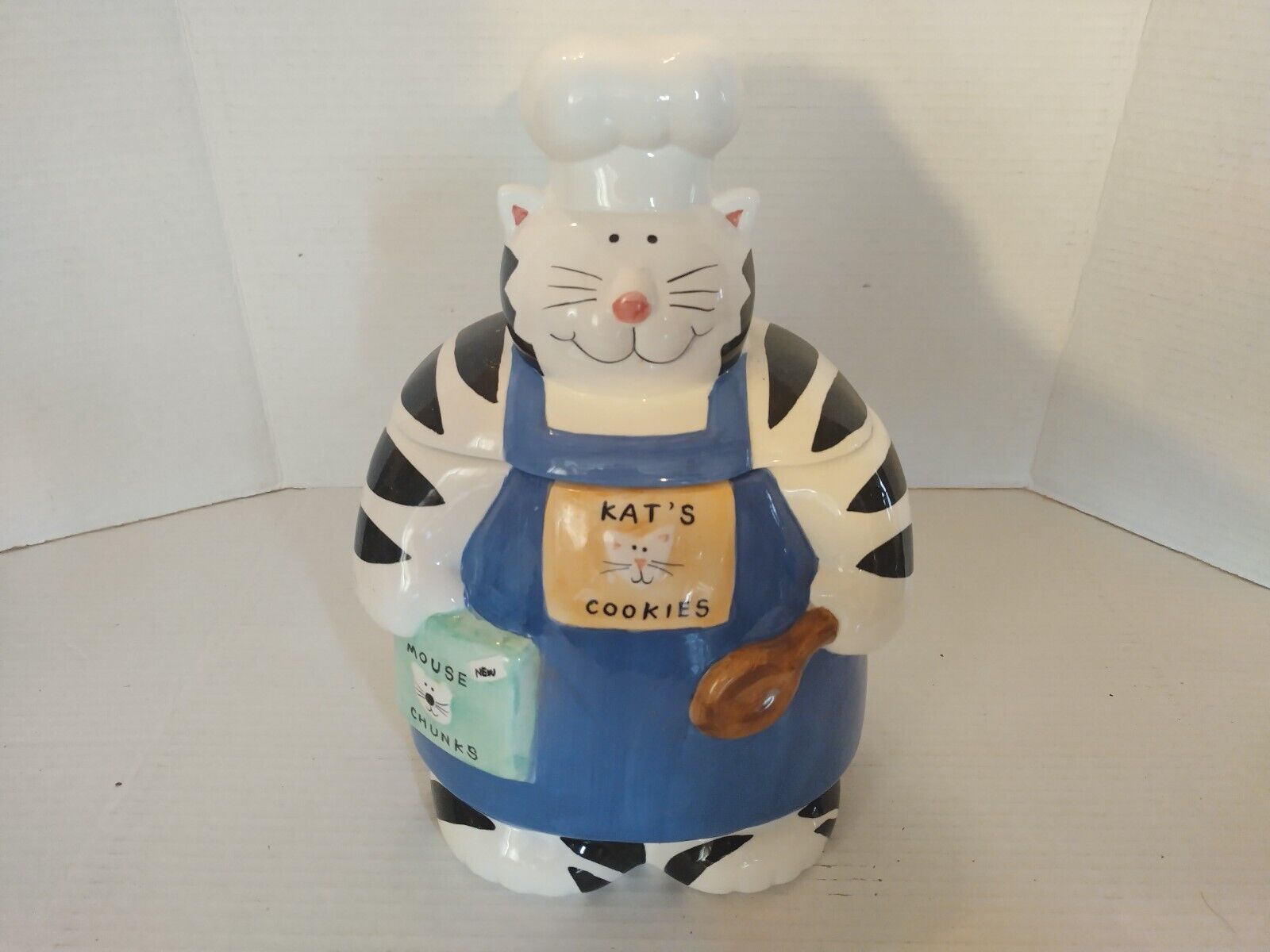 COCO DOWLEY Ceramic Cat Cookie Jar KAT\'S COOKIES  / MOUSE CHUNKS