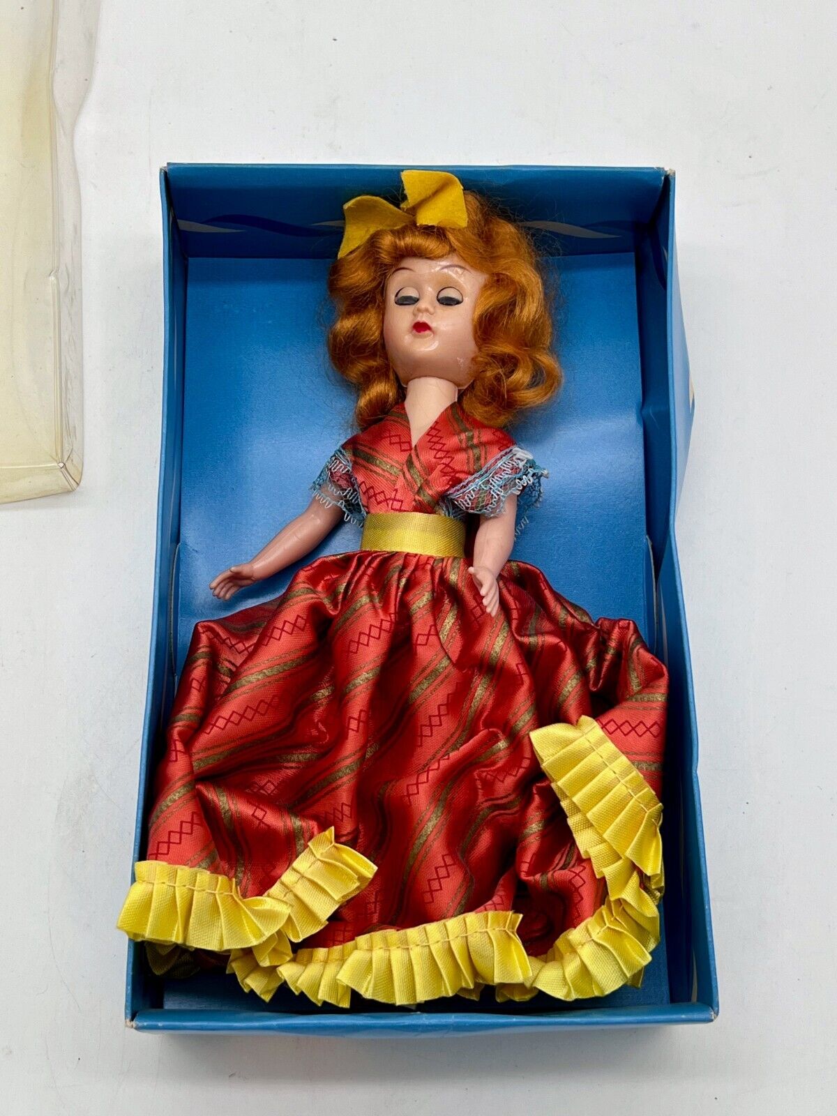 Vintage CALABRIA 11 Italian Doll - Red Hair Moving Eyes - in box - 7\