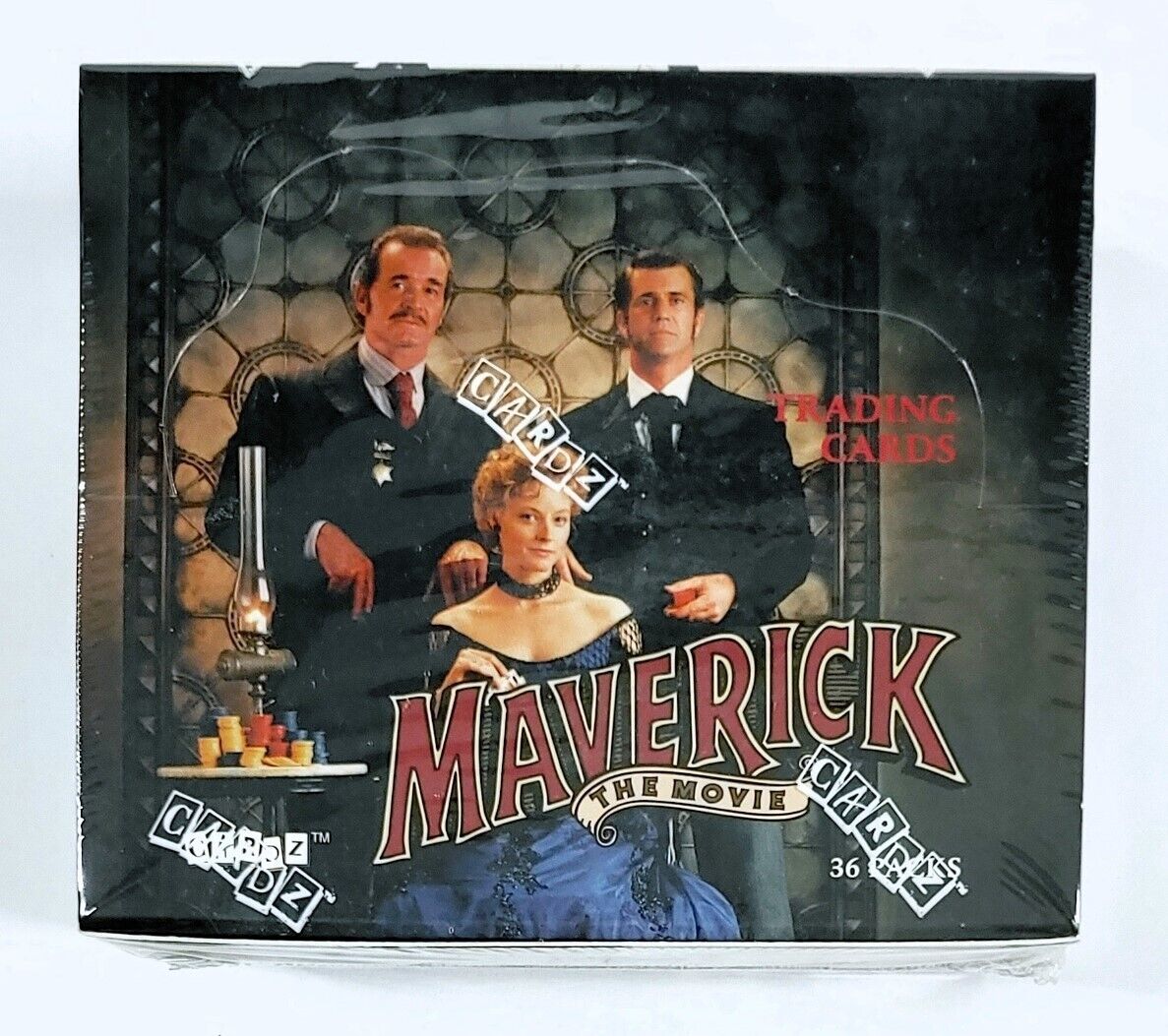 1994 Maverick The Movie Trading Card Unopened Pack Box (Mel Gibson, Warner Bros)