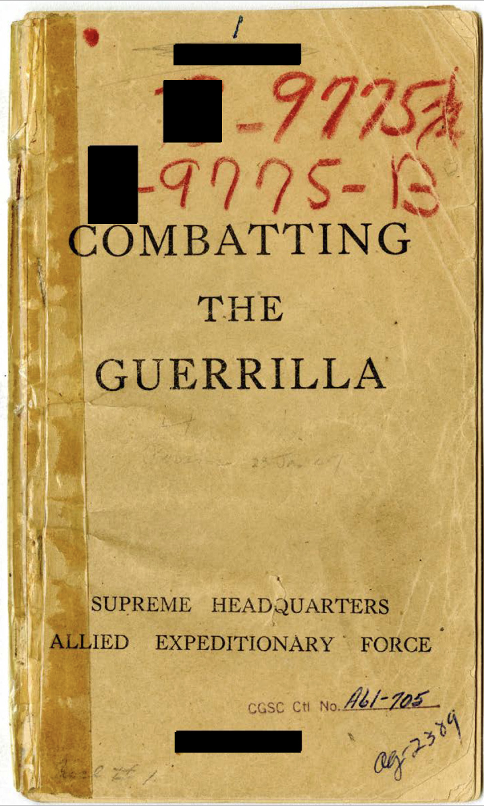 44 Page German Nazi Werewolf COMBATTING THE GUERILLA Operations Handbook on CD