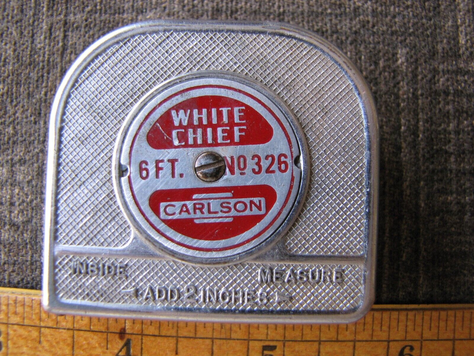 White Chief Carlson & Sullivan No326 6 Ft Pocket Sized Tape Measure Made in USA