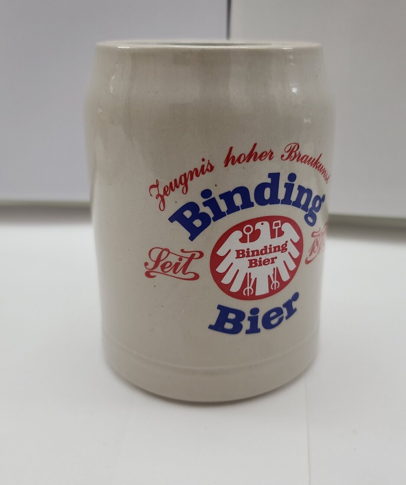 Vintage German Stein - BINDING Stoneware Mug Beer .5L - 100 Year Anniversary