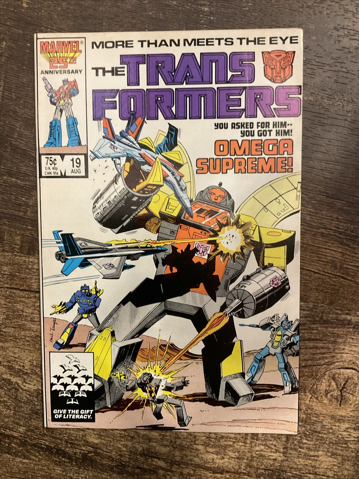 The Transformers #19  OMEGA SUPREME Marvel Comics