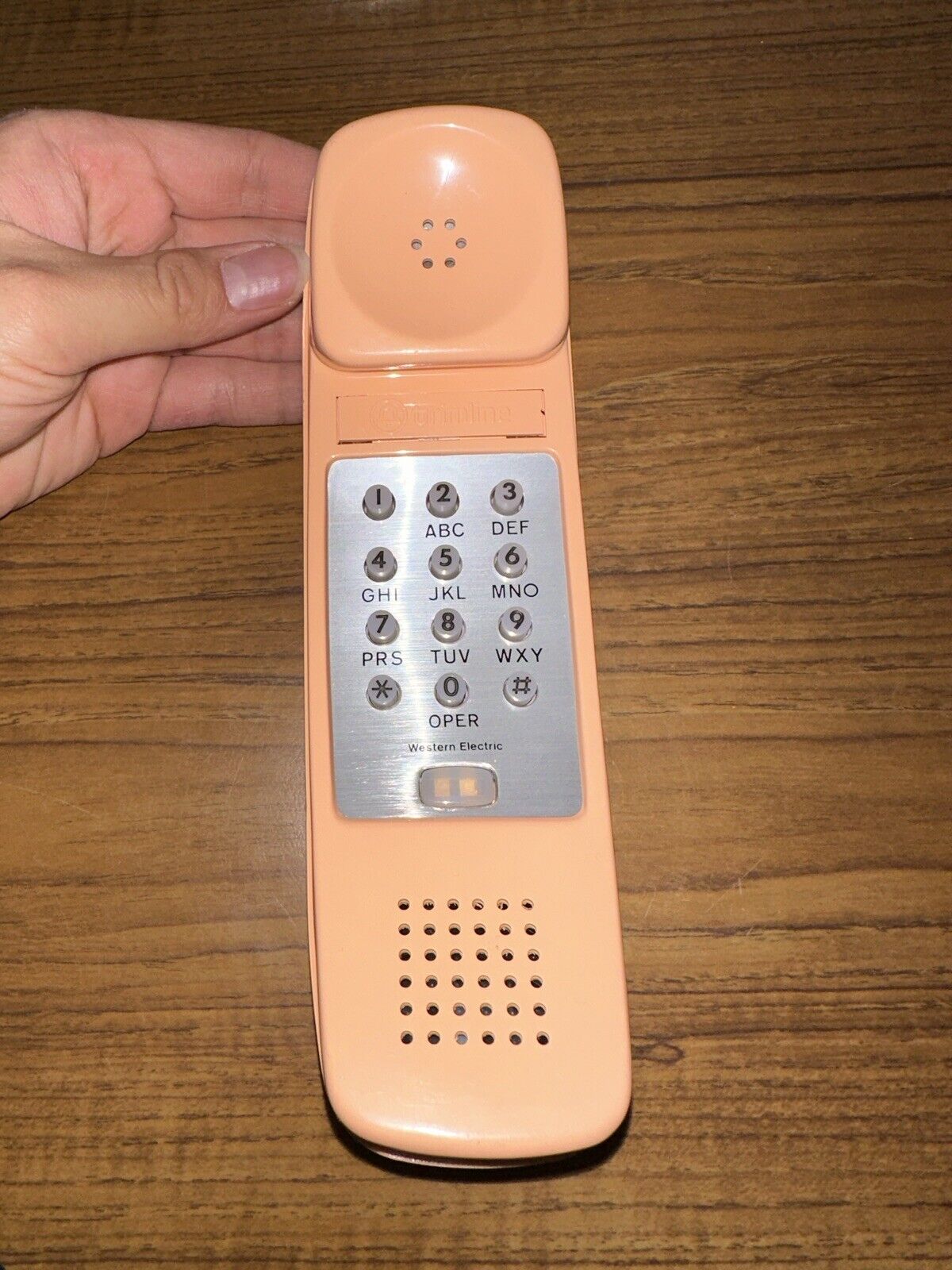Creamy Apricot (Peach maybe?) Western Electric Trimline TouchTone Telephone MCM