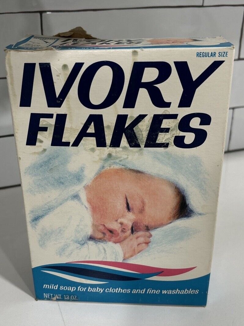 Vintage Ivory Flakes Laundry Detergent Box Soap Advertising Open  Box  Prop