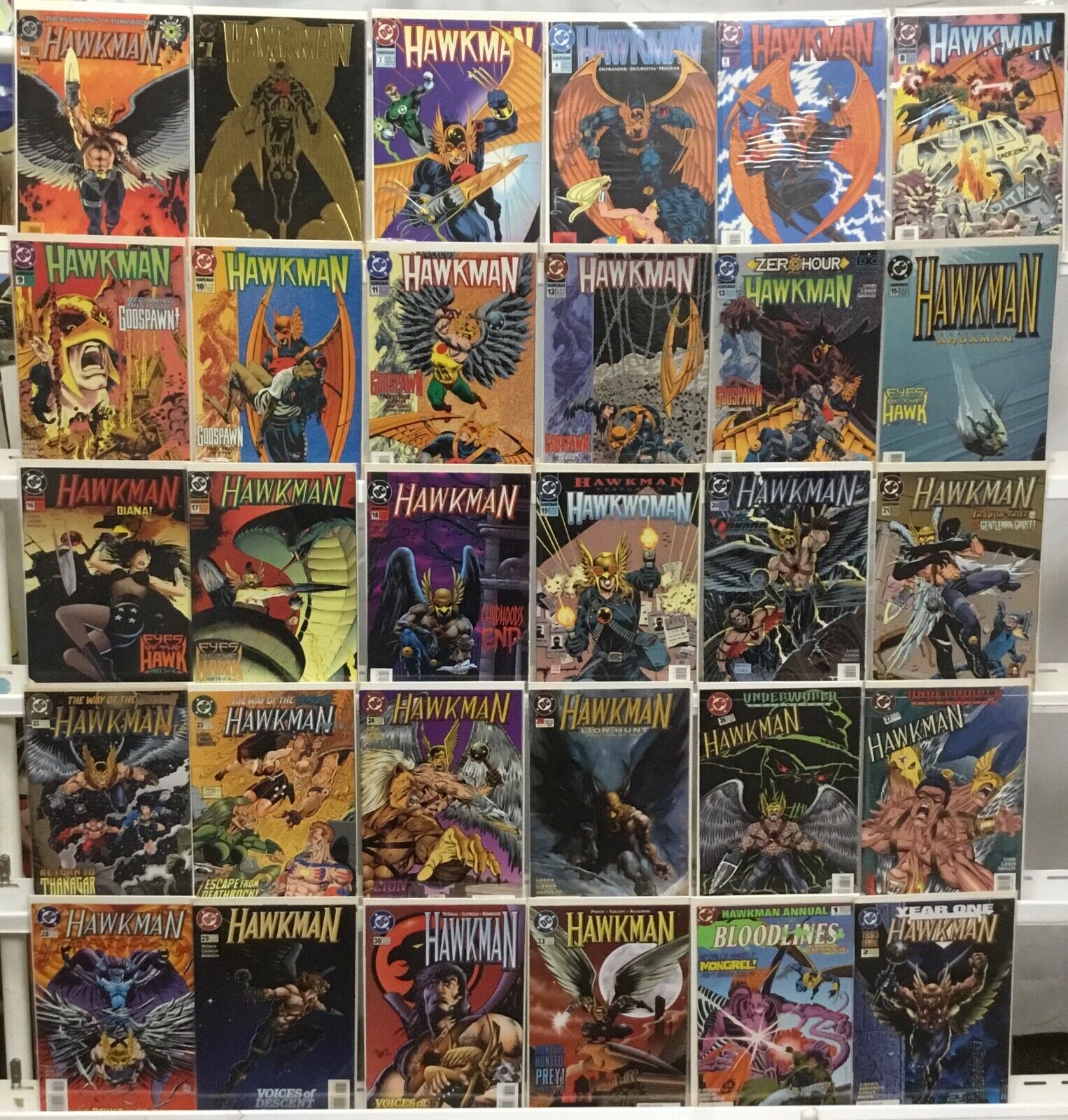 DC Comics Hawkman Run Lot 0-33 Plus Annual 1,2 Missing 3,6,7,14,31,32 VF/NM 1993
