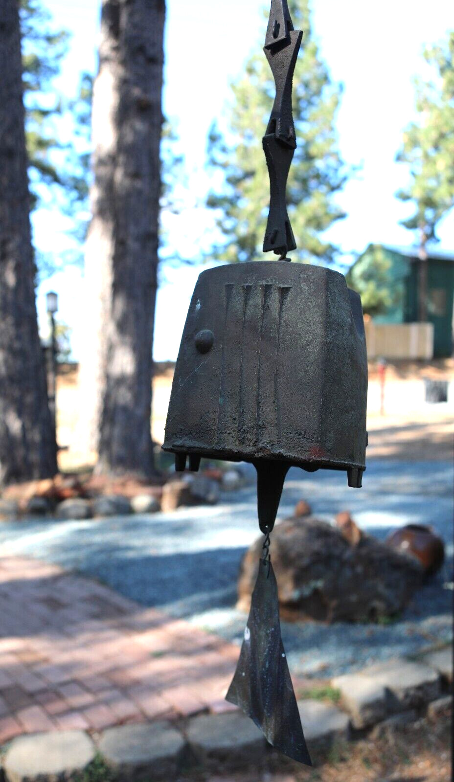 Paolo Soleri Cosanti Cast Bronze BELL 1970\'s X-Large HUGE 11 pounds USA Rustic