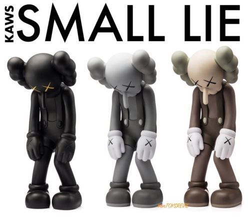 Kaws SMALL LIE SET OF 3 VINYL FIGURE LIMITED EDITION Medicom Toys Banksy Obey 