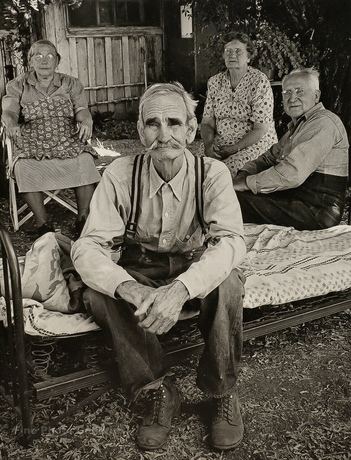 1953/72 ANSEL ADAMS Vintage Farm Family Camp Melones California Photo Art 11X14