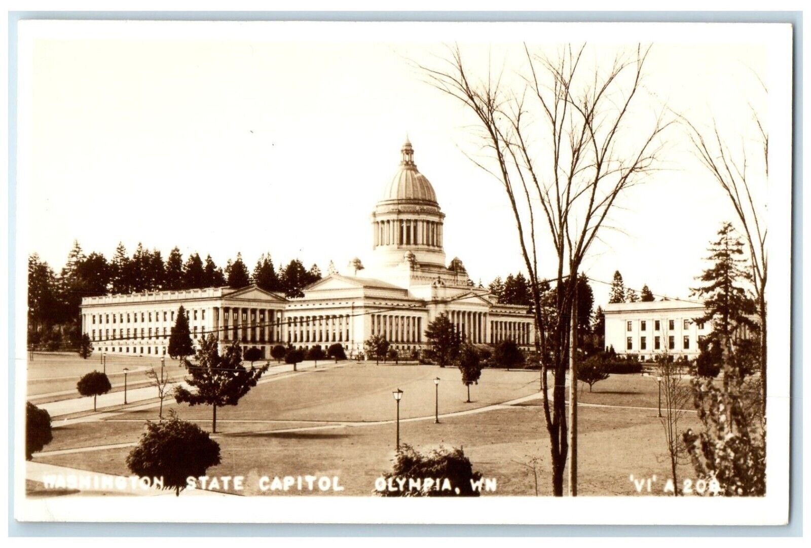 c1940\'s Washington State Capital Building Olympia WA Ellis RPPC Photo Postcard