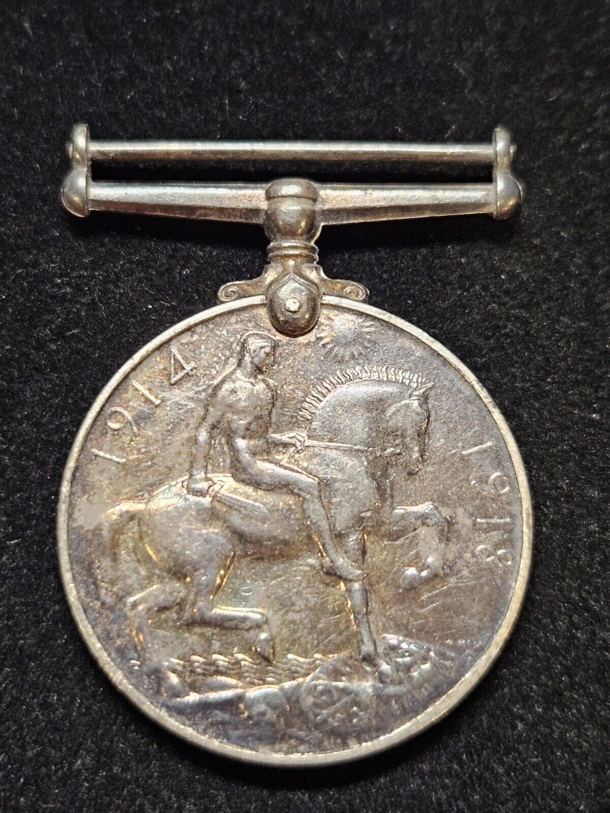WWI Great Britain George V Silver Medal 1914-1918, low # 1874 PTE JCS Meech CASC