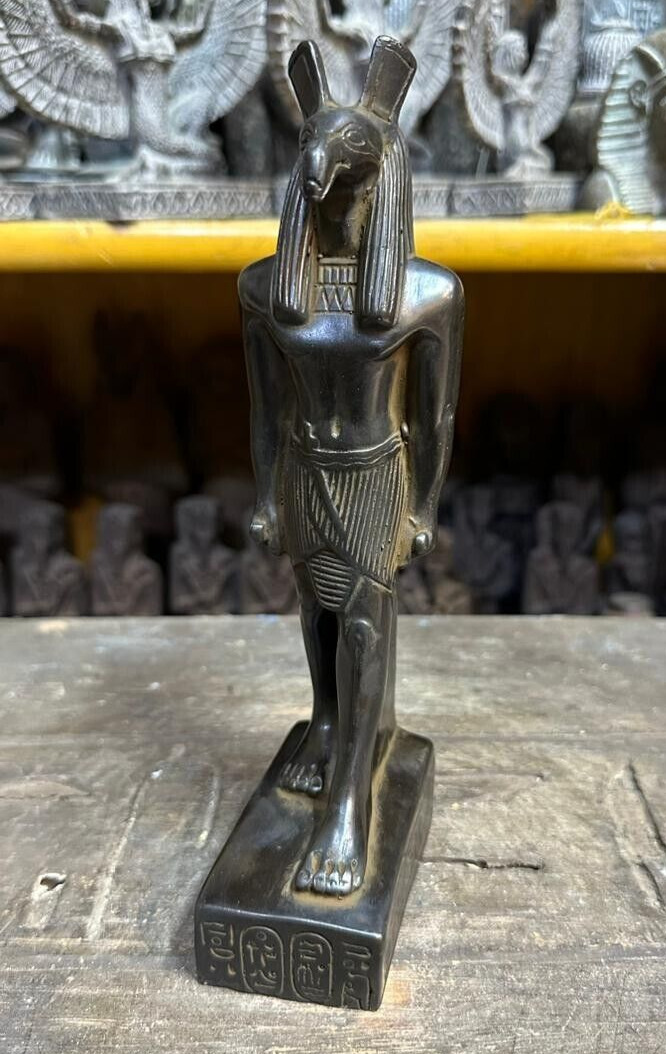 RARE ANCIENT EGYPTIAN ANTIQUITIES Black Statue Of God Seth Pharaonic Egyptian BC