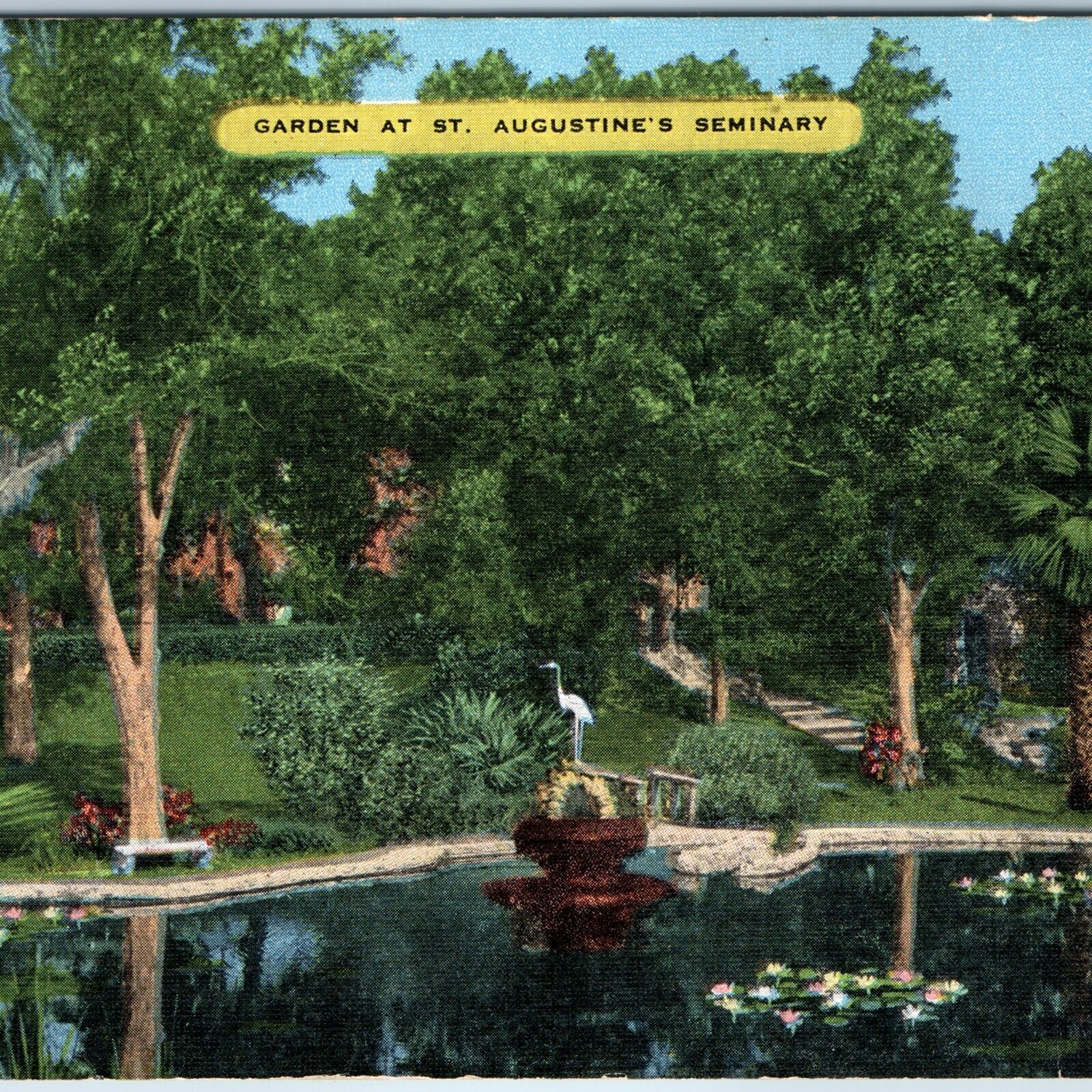 c1940s St. Augustine, FL Garden Note \