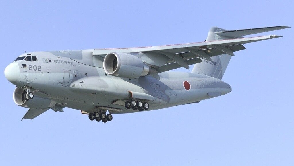 Kawasaki C-2 Military Transport Aircraft Wood Model Replica Large 