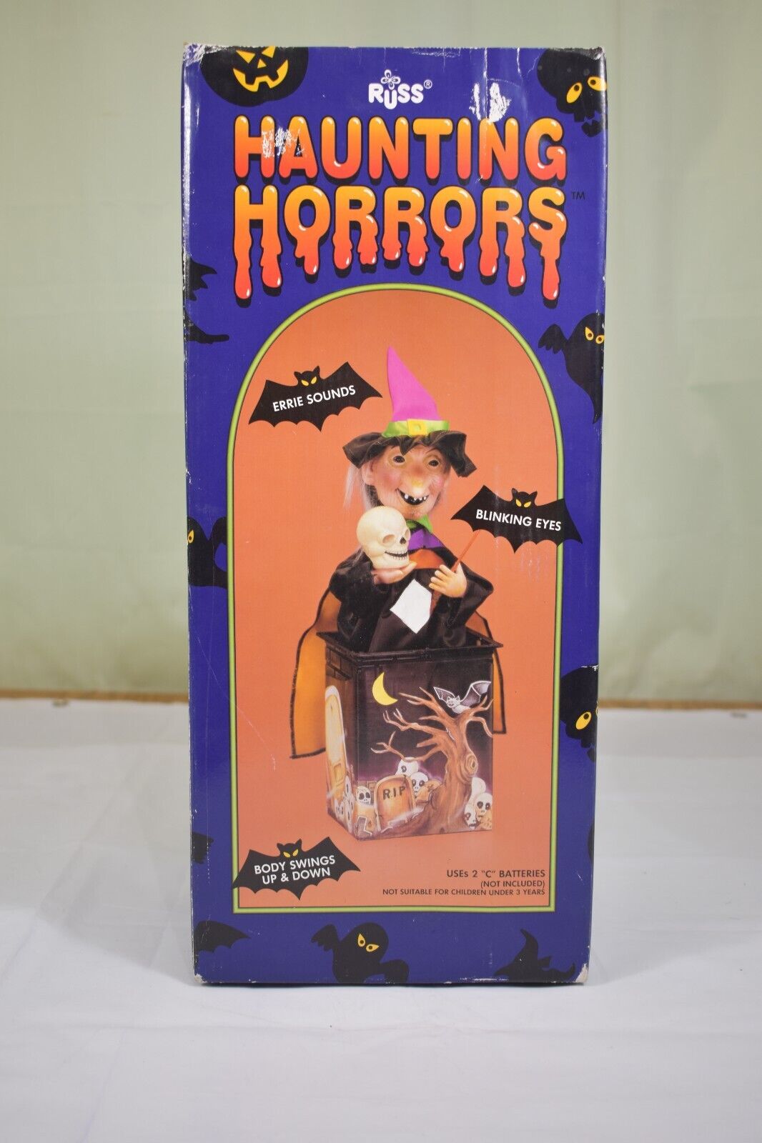 Vintage RUSS Haunting Horrors Animated Electronic Witch Halloween New Open Box