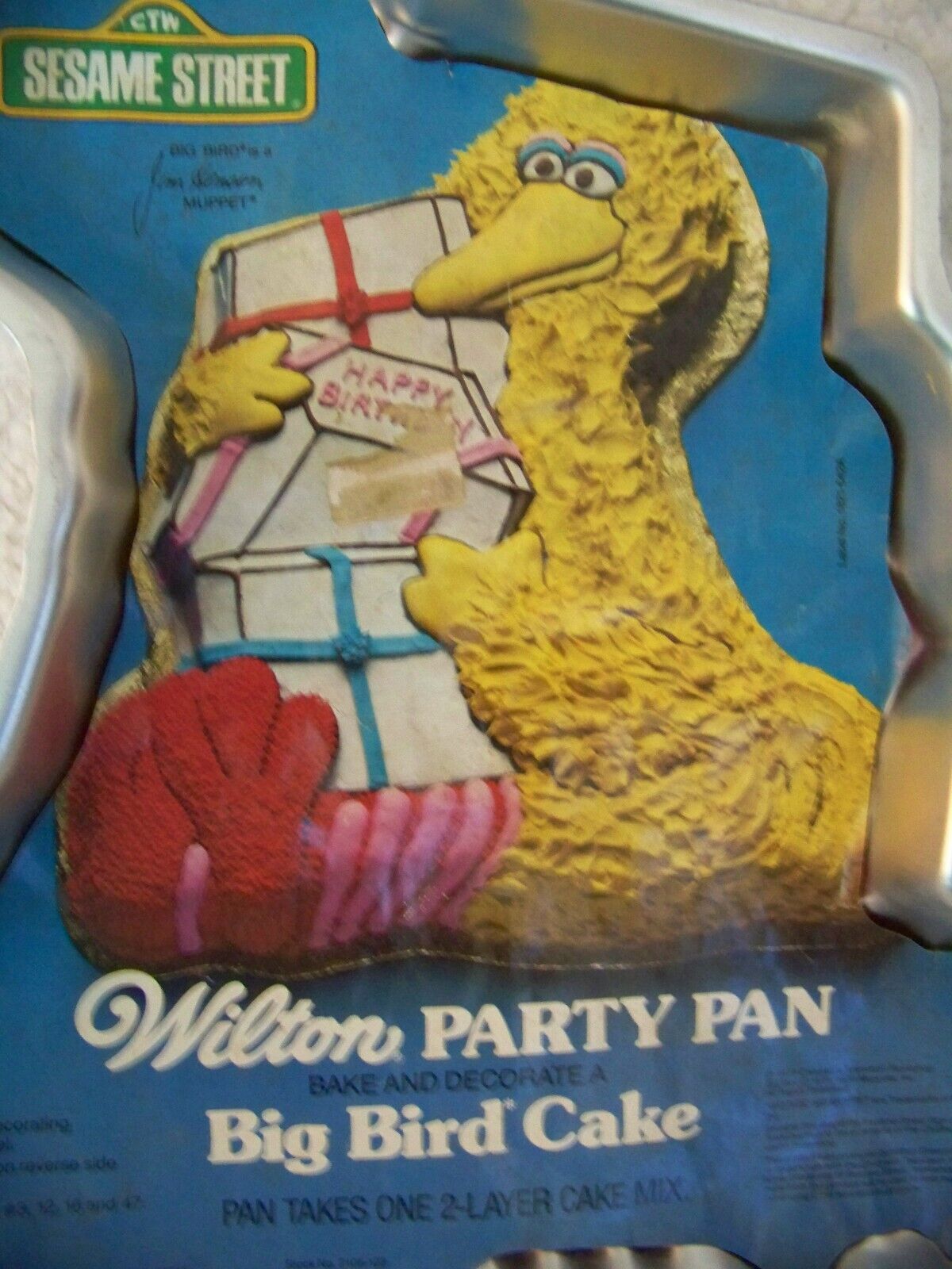 Vintage 1978 Wilton Sesame Street Big Bird Large Full Body Cake Pan With Insert