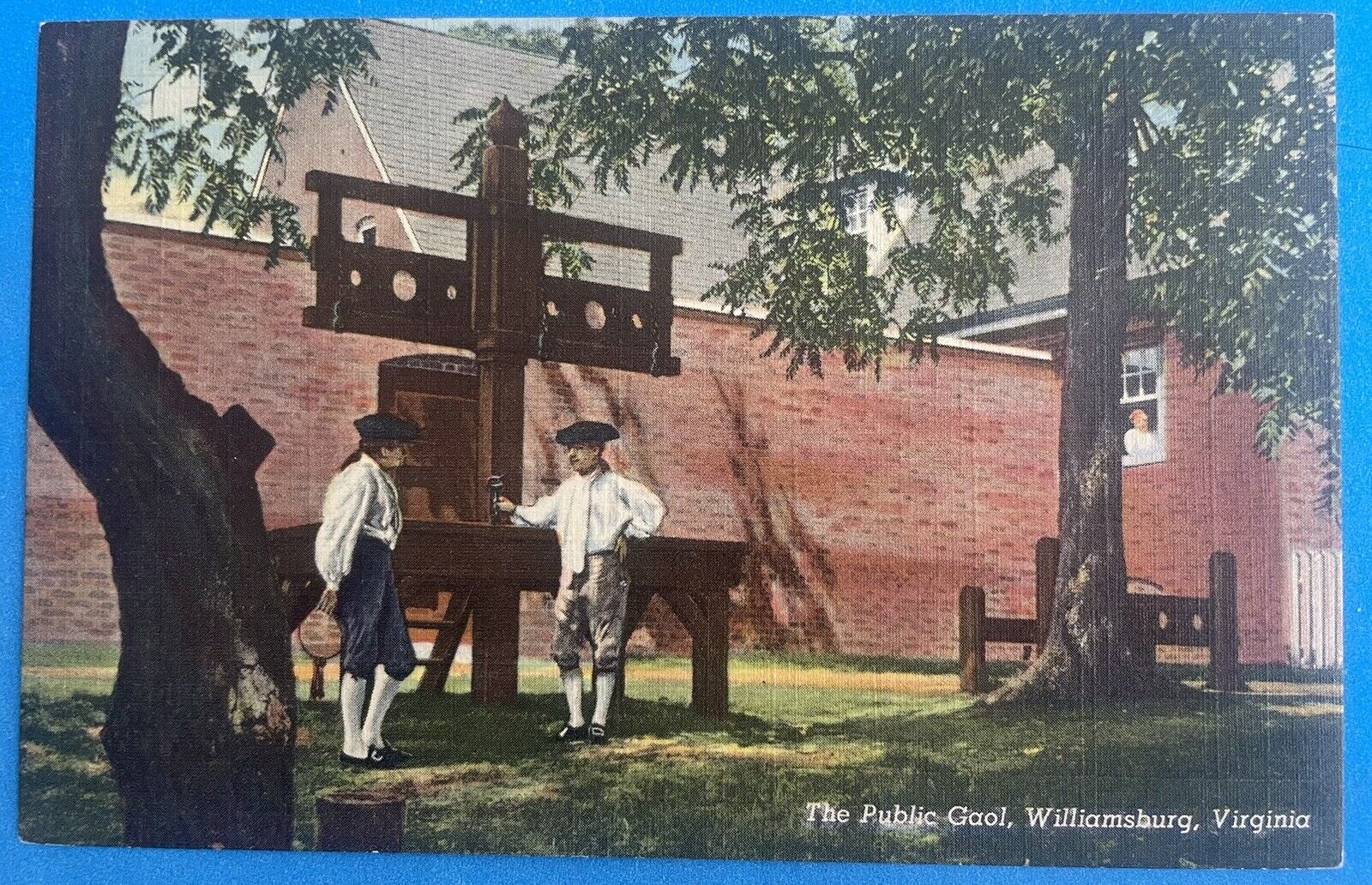 Vintage Postcard: Public Gaol, Williamsburg VA - 18th Century Historical Jail