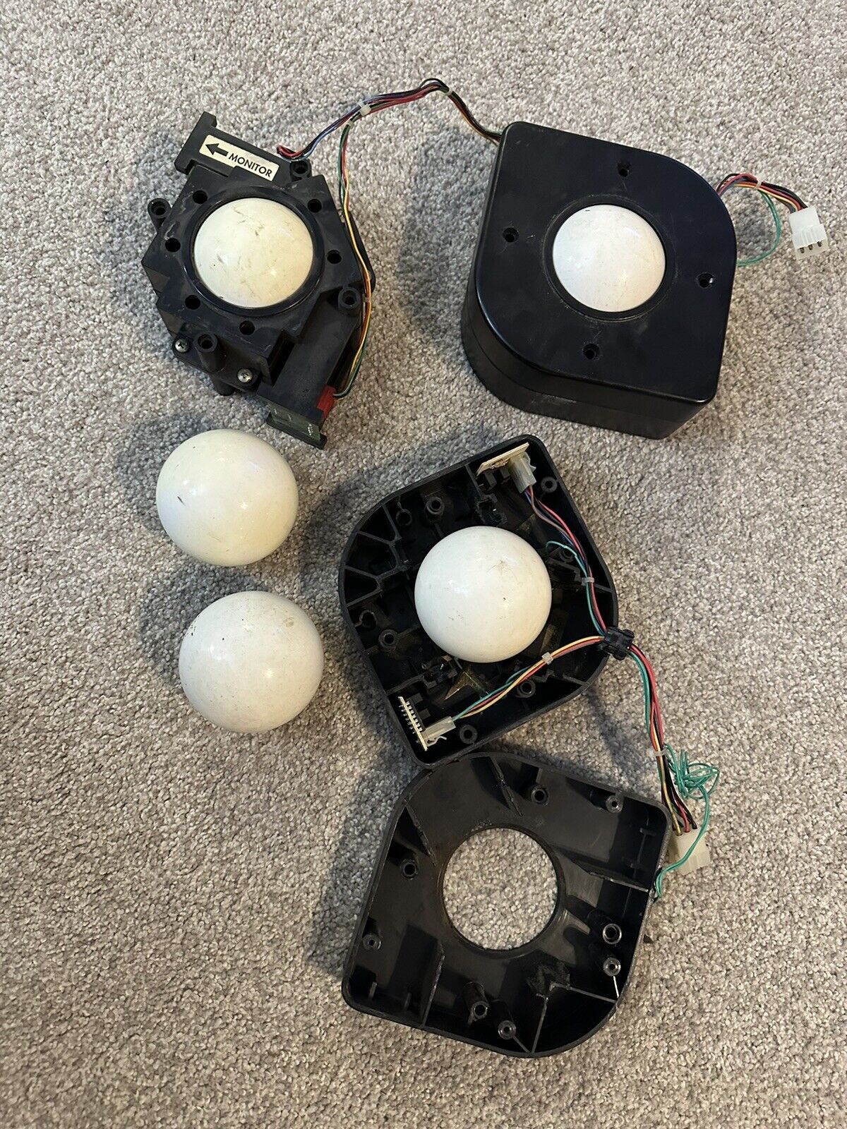 LOT Of 3 - 3” Trackball Controllers 1 Happ and 2 Imperial  and 2 Extra 3” Balls