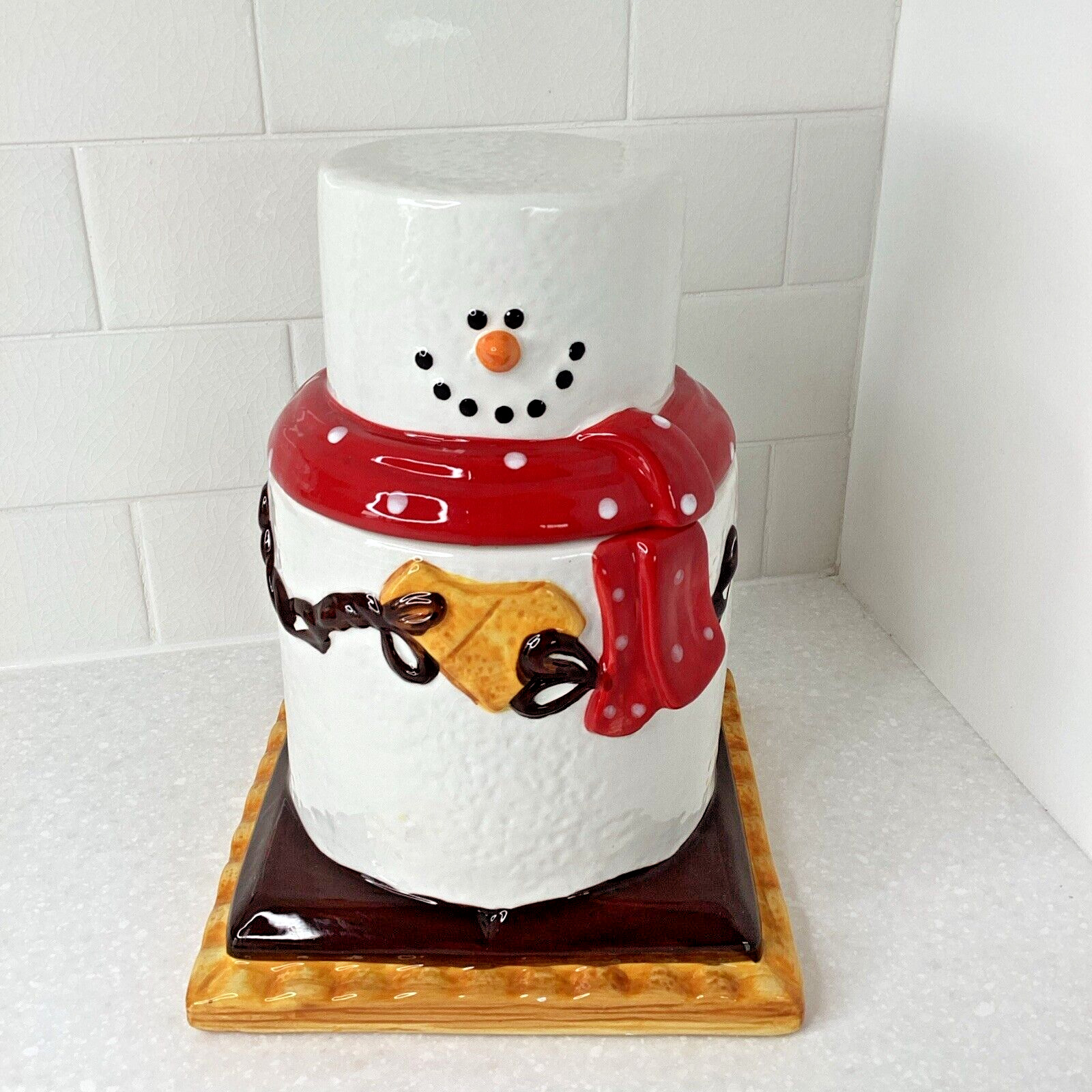 Ganz The Original S'Mores Snowman Canister Cookie Jar 2019
