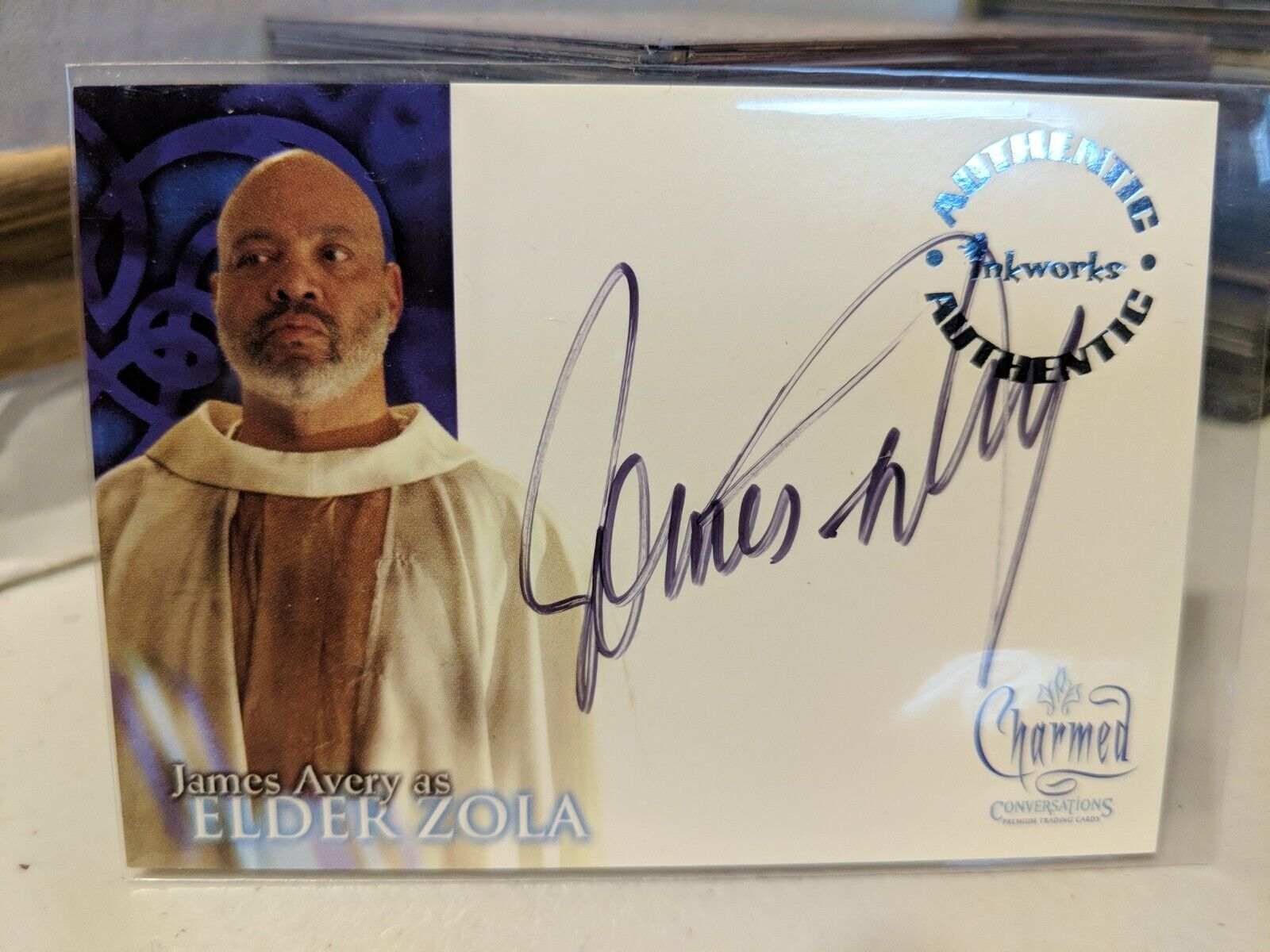 Charmed Conversations James Avery A-7 Autograph Card as Zola the Elder 2005