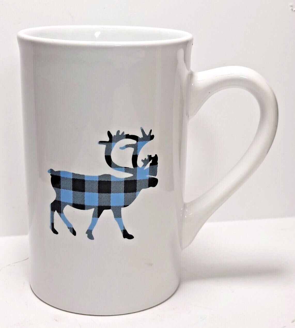 Preowned coffee mug CARIBOU COFFEE OPERATING COMPANY blue plaid caribou