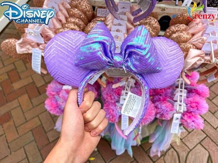 Minnie Mouse Ears Spring Iridescent Purple Lavender Disney Parks Headband