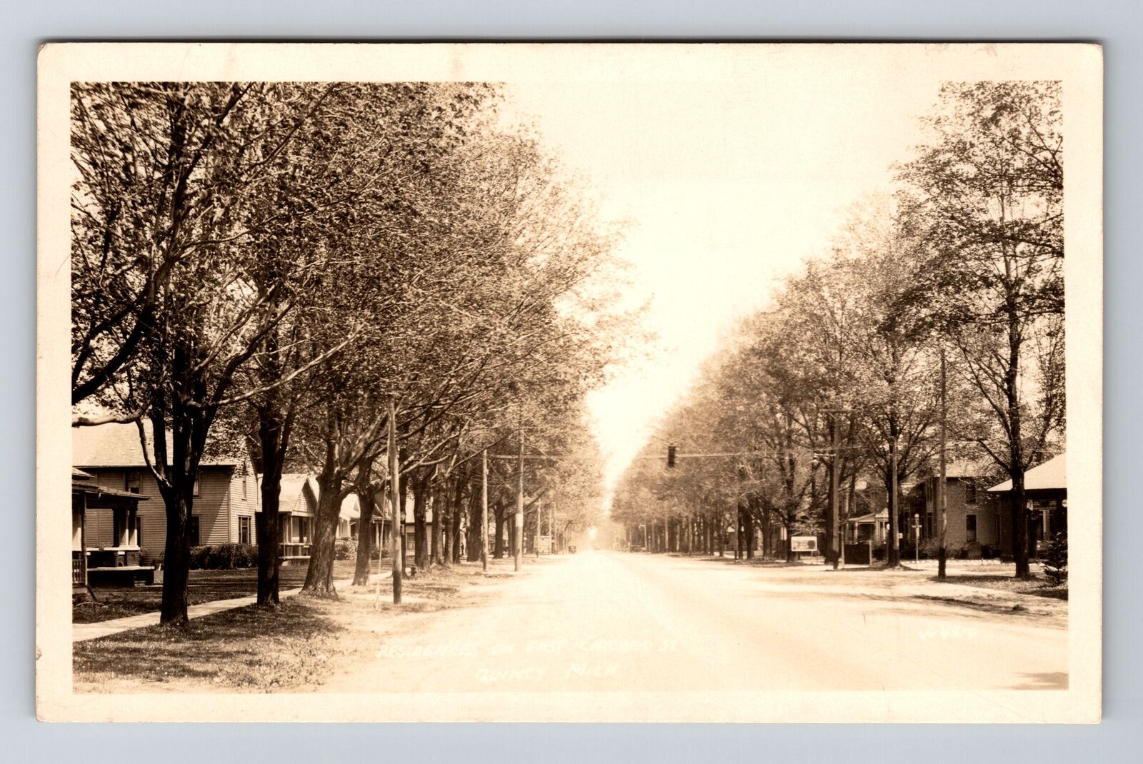 Quincy MI-Michigan RPPC Homes-East Chicago Street Real Photo 1920 Old Postcard