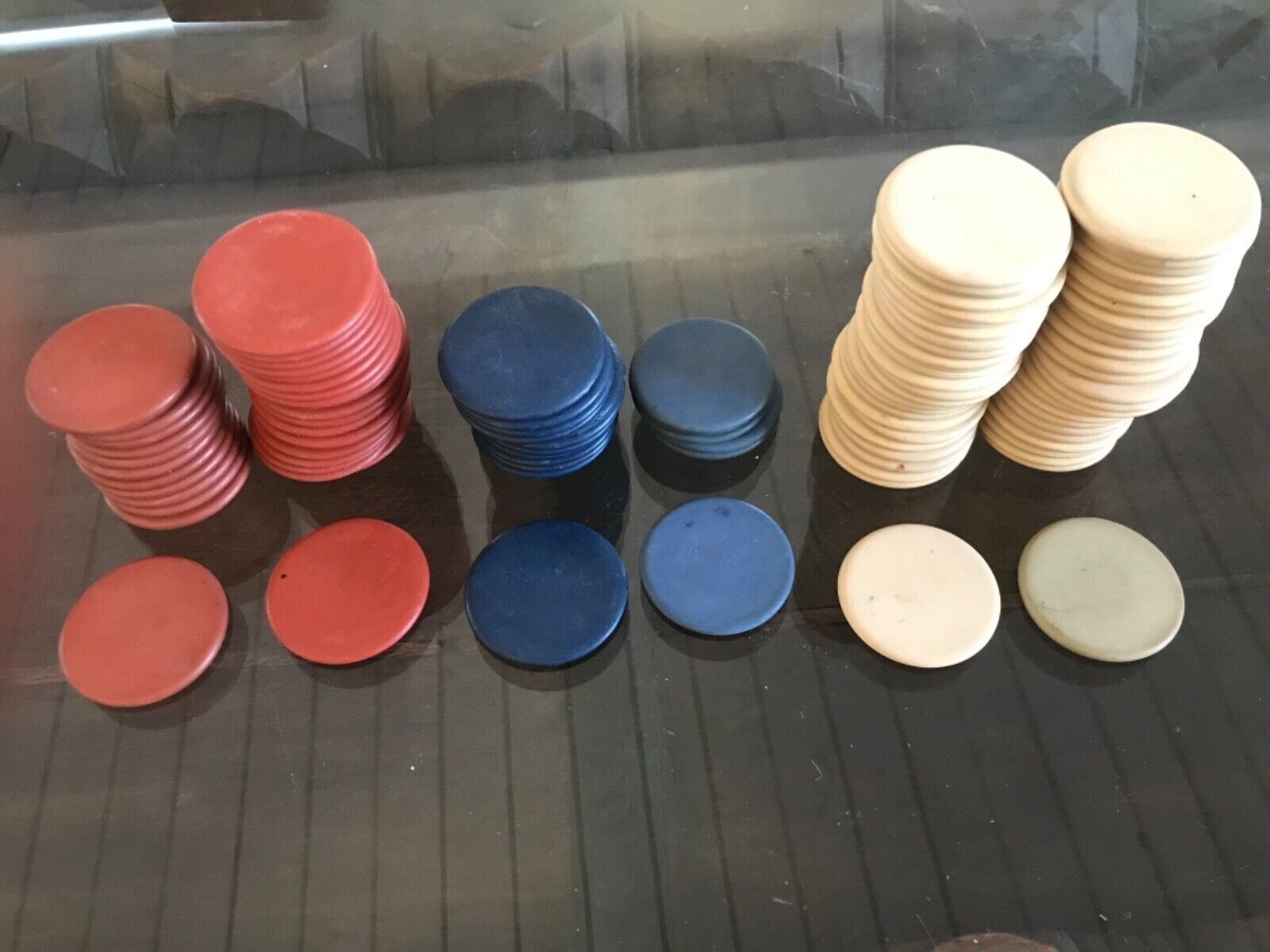 104 Vintage Rubber Poker Chips-United States Rubber Products, Inc