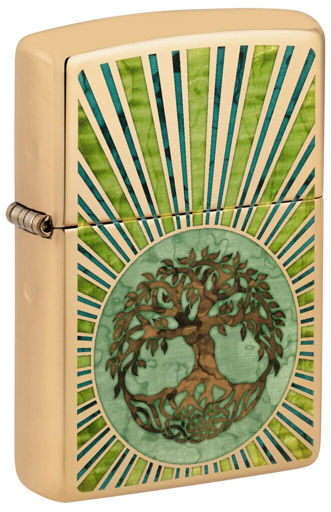 Zippo 48391, Tree of Life Design, High Polish Brass Fusion Lighter