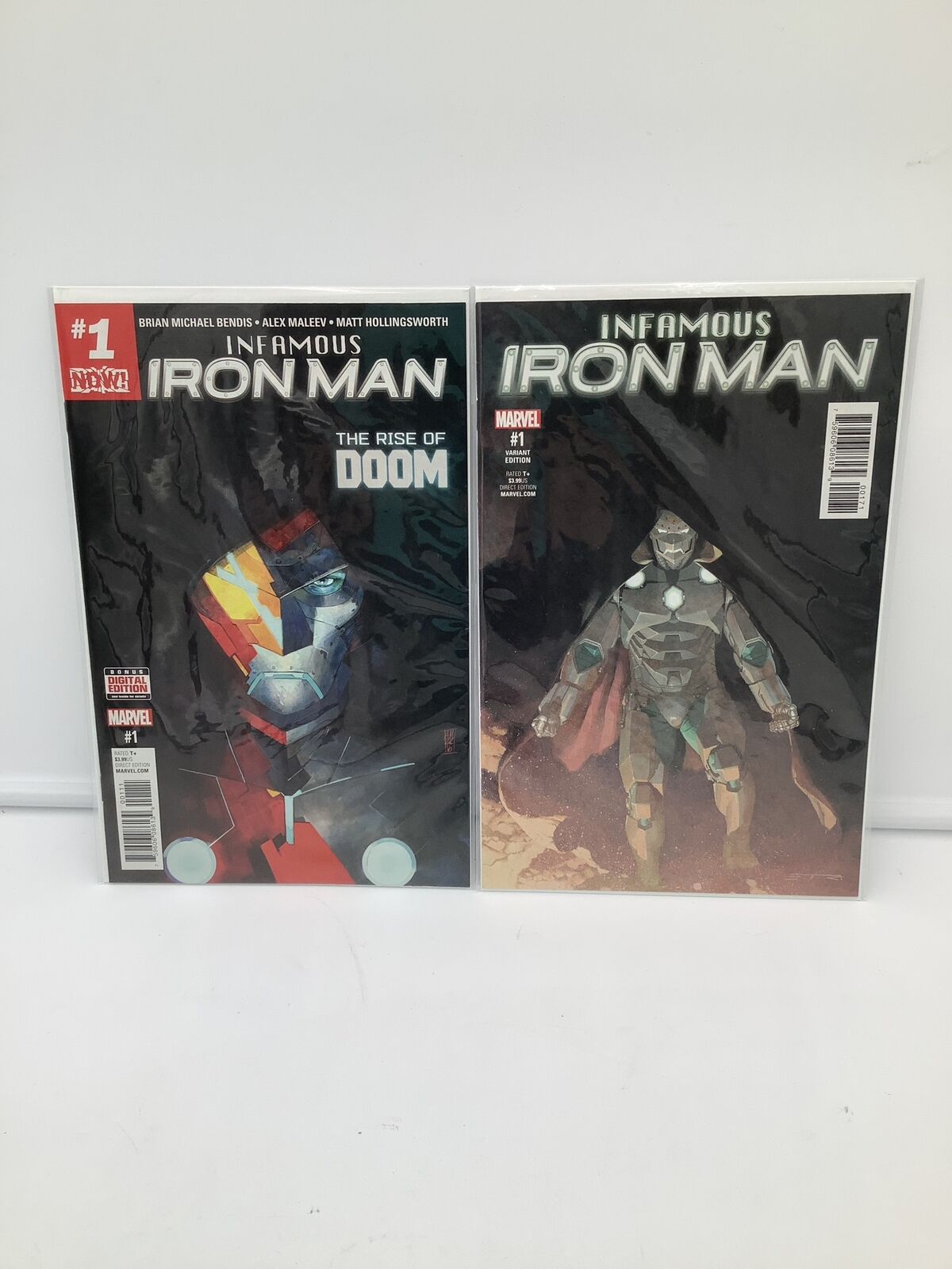 Lot (2) Infamous Iron Man #1 1:25 Incentive Variant Ribic A Doom Tony Stark A.I