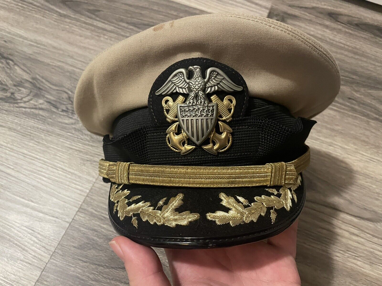 US Navy Officers Hat USN Vintage Bancroft Pak Cap Military Caps USA