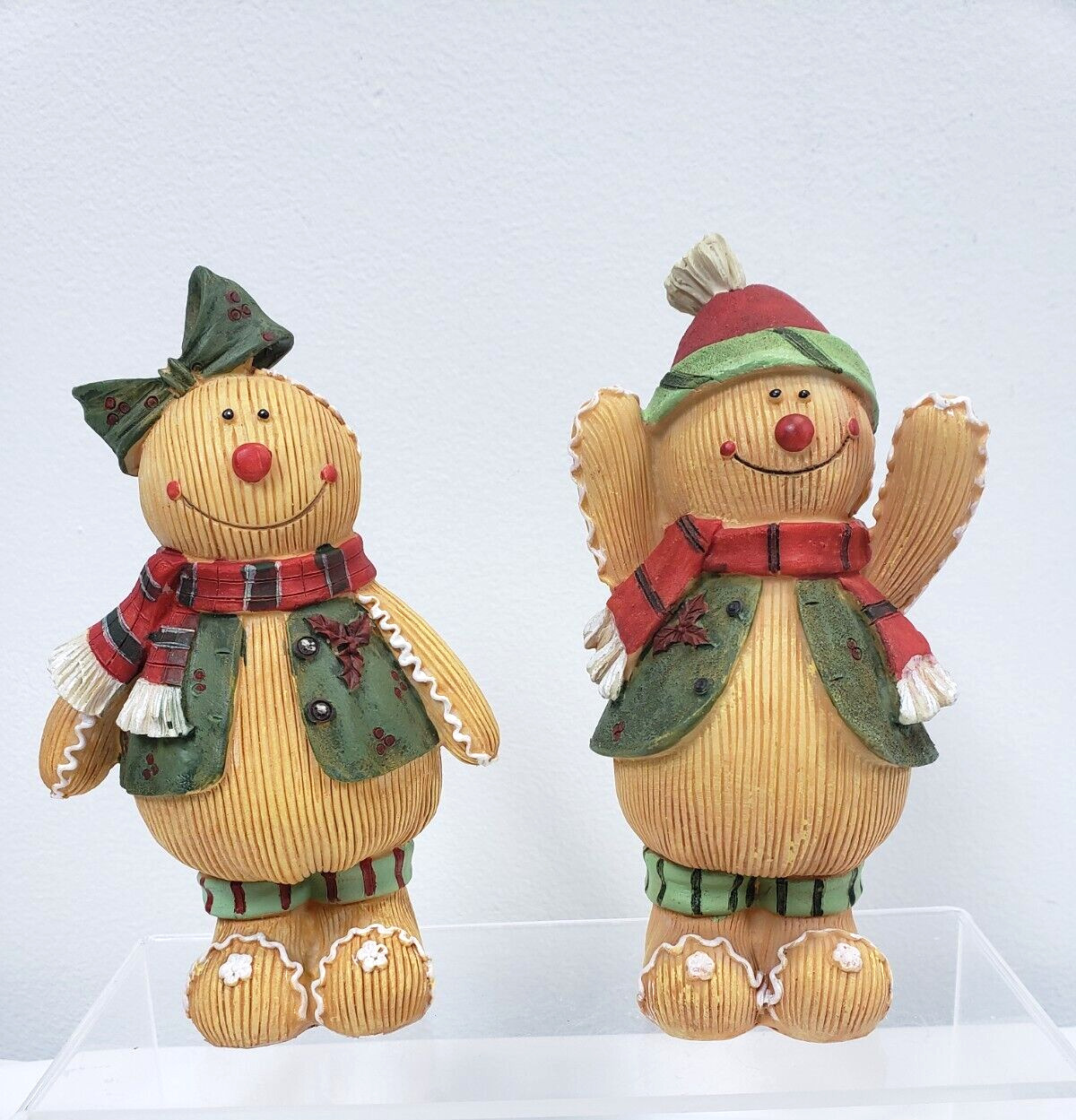 Vintage Tii Collections Gingerbread Girl boy Figurines Christmas Holiday Set  2