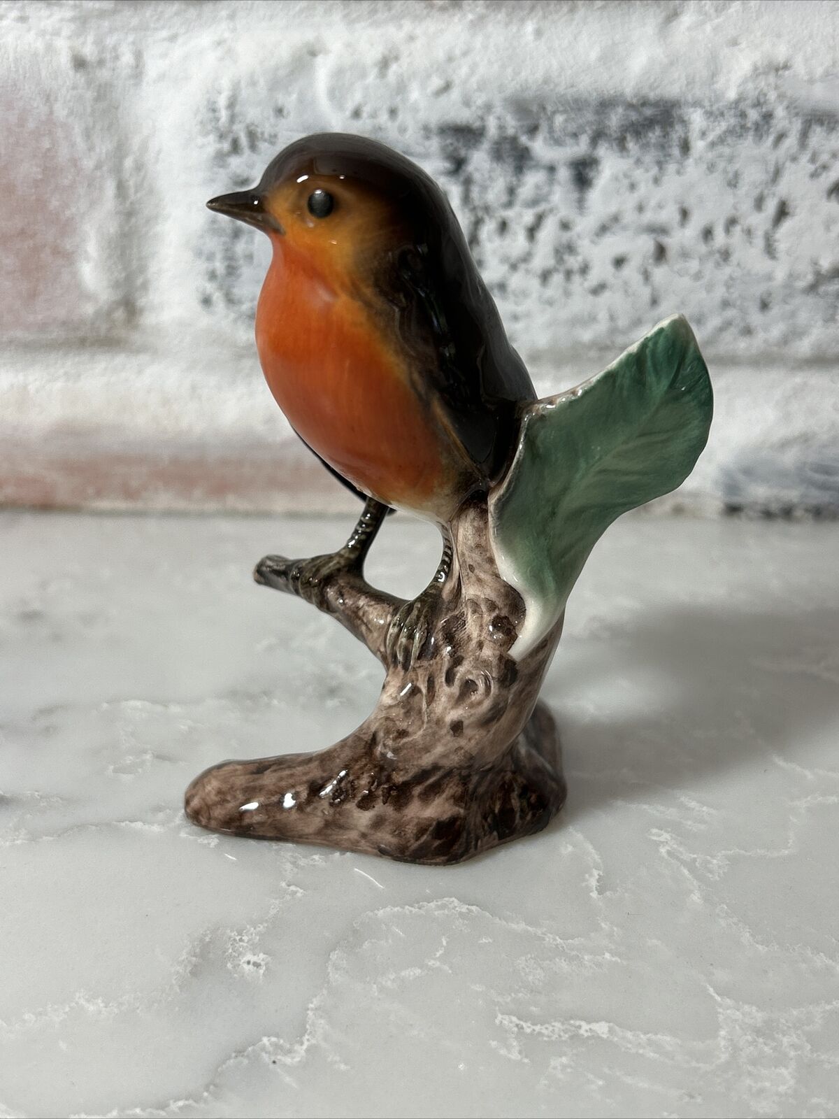 Vintage 1962 Goebel W. Germany Red Robin Bird Figurine Porcelain CV61