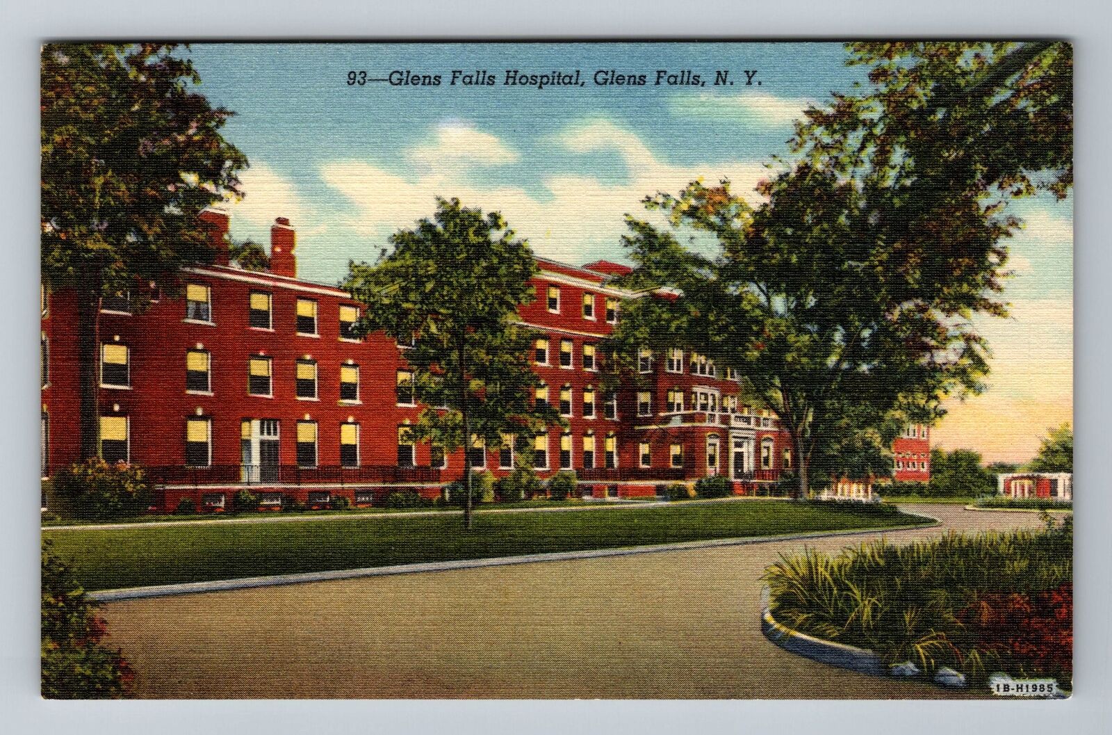Glens Falls NY-New York, Glens Falls Hospital, Vintage Postcard